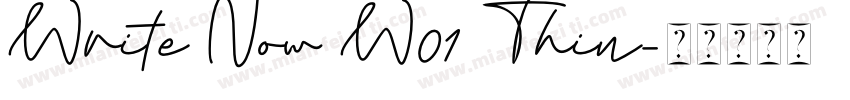 Write Now W01 Thin字体转换